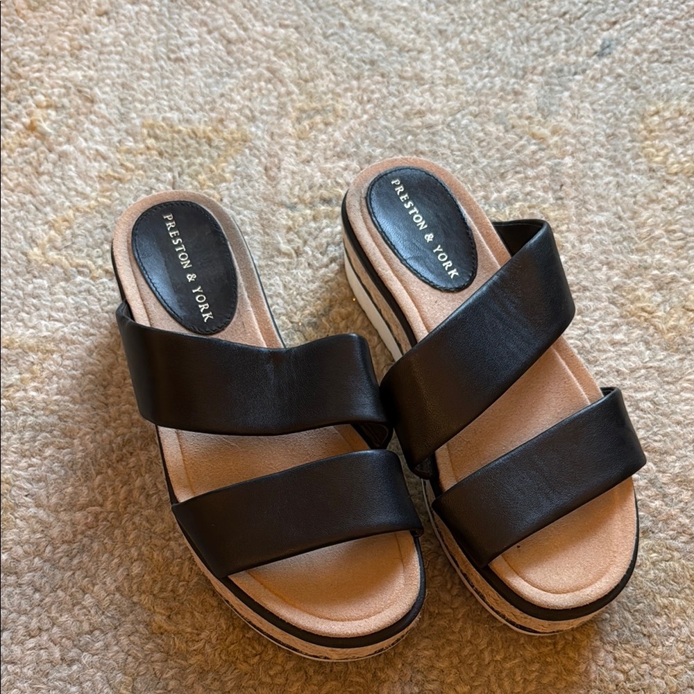Preston & York Black Strappy Sandals
